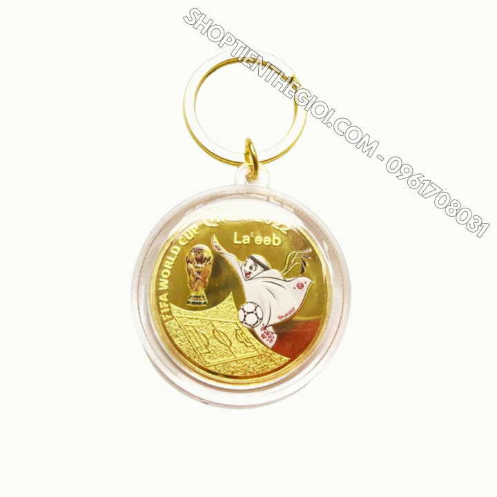 Móc Khóa Xu Lưu Niệm World Cup 2022 in Màu - SP005994